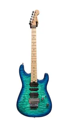 Charvel MJ San Dimas Style 1 HSH FR M QM, Maple Fingerboard - Caribbean Burst 2