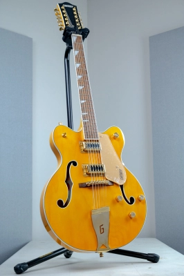 Gretsch Guitars - G5476G-12 Electromatic Classic Hollow Body Double-Cut 12-String with Gold Hardware FSR, Laurel Fingerboard - Amber Stain
