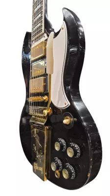 Gibson Custom Shop '63 SG Custom 3 Pickup Maestro Ebony Murphy Lab Lite Aged 2