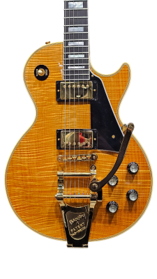 Store Special Product - Gibson Les Paul Custom Figured Top Electric Guitar with Bigsby - Antique Natural
