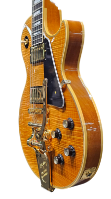Store Special Product - Gibson Les Paul Custom Figured Top Electric Guitar with Bigsby - Antique Natural