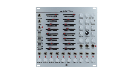 Malekko - VARIGATE 8+ Compact 8-Channel 16-Step Gate Sequencer w/ 2 CV Outs