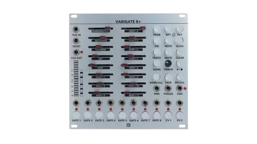 Malekko - VARIGATE 8+ Compact 8-Channel 16-Step Gate Sequencer w/ 2 CV Outs