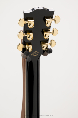 Gibson - J-45 Custom Acoustic/Electric Guitar with Hardshell Case - Ebony 7