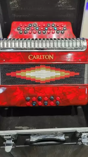 Store Special Product - CARLTON DIATONIC ACCORDION KEY OF ADG RED