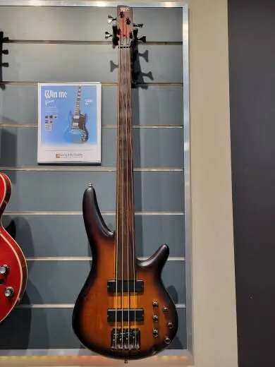 IBANEZ BW SR4 FRETLESS BROWN BURST
