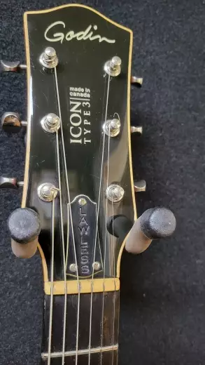 GODIN ICON 3 3/LOLLAR P-90 BLACK HG W/BAG 3