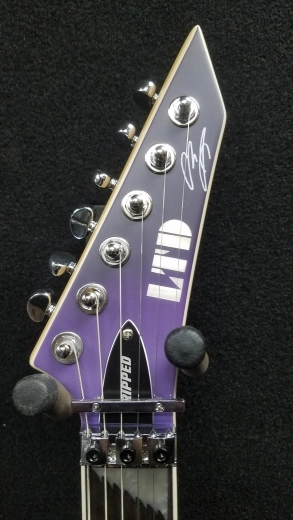 ESP Guitars LTD Alexi Ripped Sawtooth with Case - Purple Fade Satin with Pinstripes 2