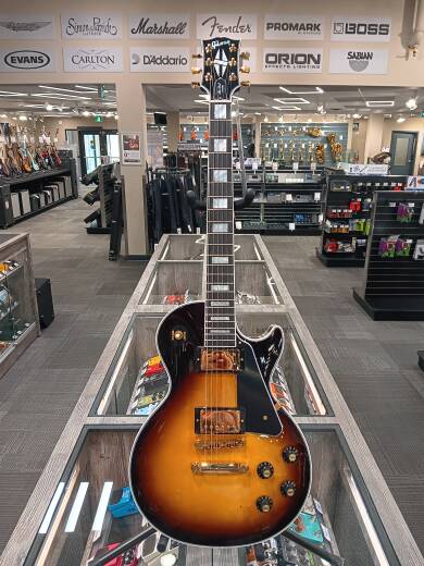 Store Special Product - Gibson - Les Paul Custom 70s Electric Guitar with Hardshell Case - Tobacco Burst