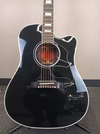 Gibson Custom Shop - Songwriter EC Custom Acoustic/Electric Guitar with Hardshell Case - Ebony 2