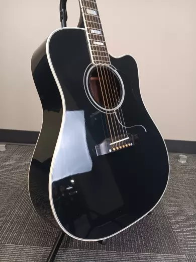Gibson Custom Shop - Songwriter EC Custom Acoustic/Electric Guitar with Hardshell Case - Ebony 2