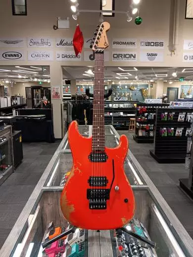 Charvel Guitars - Pro-Mod Relic San Dimas Style 1 HH FR PF, Pau Ferro Fingerboard - Weathered Orange