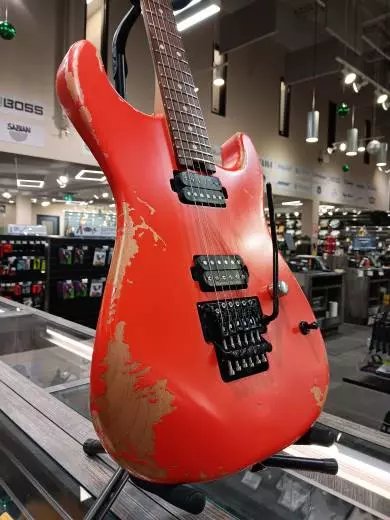 Charvel Guitars - Pro-Mod Relic San Dimas Style 1 HH FR PF, Pau Ferro Fingerboard - Weathered Orange 2