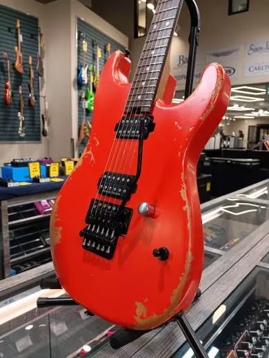 Charvel Guitars - Pro-Mod Relic San Dimas Style 1 HH FR PF, Pau Ferro Fingerboard - Weathered Orange 2