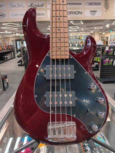 Store Special Product - Ernie Ball Music Man - StingRay5 Special 5 HH 5-String Electric Bass with Case - Oxblood