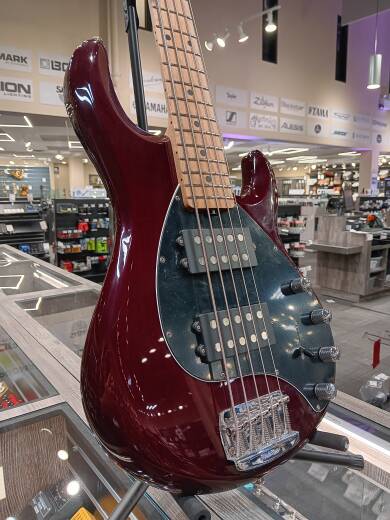 Store Special Product - Ernie Ball Music Man - StingRay5 Special 5 HH 5-String Electric Bass with Case - Oxblood