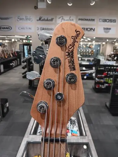 Ernie Ball Music Man - StingRay5 Special 5 HH 5-String Electric Bass with Case - Oxblood 2