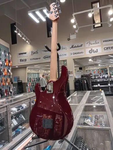 Ernie Ball Music Man - StingRay5 Special 5 HH 5-String Electric Bass with Case - Oxblood 2