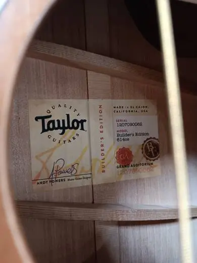 Taylor Guitars - Builder's Edition 614ce with V-Class Bracing - Wild Honey Burst 2