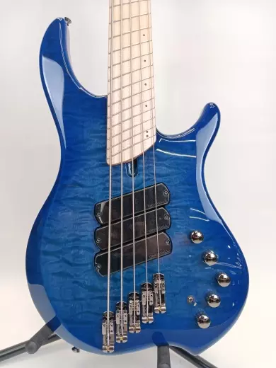 Dingwall - Combustion 5-string, 3 pickup, quilted top - Indigo Burst 2