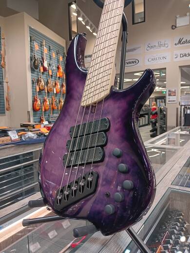 Store Special Product - Dingwall Guitars - Combustion 5-String Bass with Quilted Maple Top - Ultraviolet