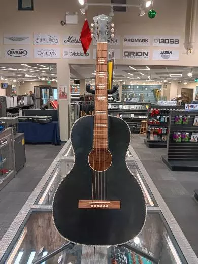 Recording King - Dirty 37 Series Parlor Guitar - Black