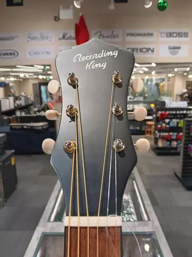 Recording King - Dirty 37 Series Parlor Guitar - Black 2