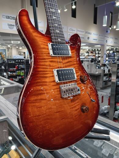 Store Special Product - PRS Guitars - Custom 24 Electric Guitar with Hardshell Case - Dark Cherry Sunburst