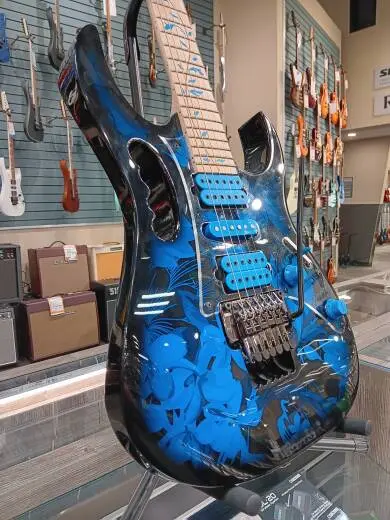 Ibanez - Steve Vai Signature JEM Premium Electric Guitar - Blue Floral 2