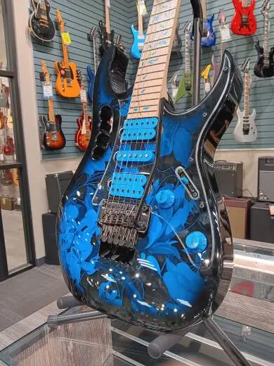 Ibanez - Steve Vai Signature JEM Premium Electric Guitar - Blue Floral 2