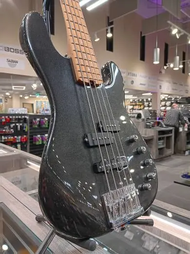 Charvel Guitars - Pro-Mod San Dimas Bass PJ V, Caramelized Maple Fingerboard - Metallic Black 2