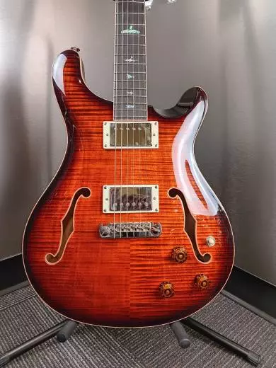 PRS Guitars - SE Hollowbody II Piezo with Case - Orange Tiger Smokeburst 2