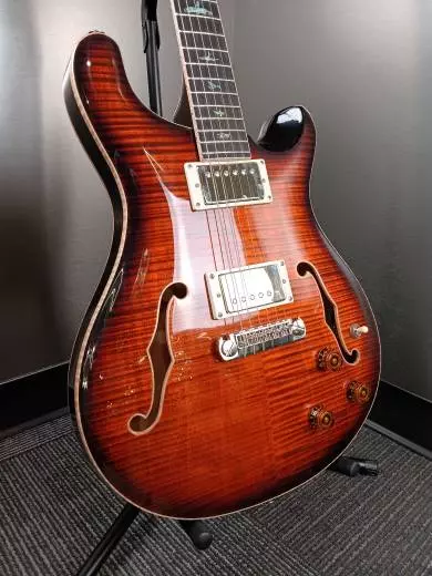 PRS Guitars - SE Hollowbody II Piezo with Case - Orange Tiger Smokeburst 2