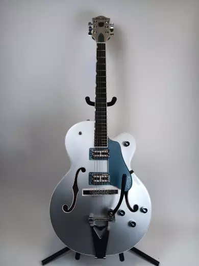 Gretsch - G6118T-140 LTD 140th Double Platinum Anniversary with Bigsby, Ebony Fingerboard - Two-Tone Pure Platinum/Stone Platinum