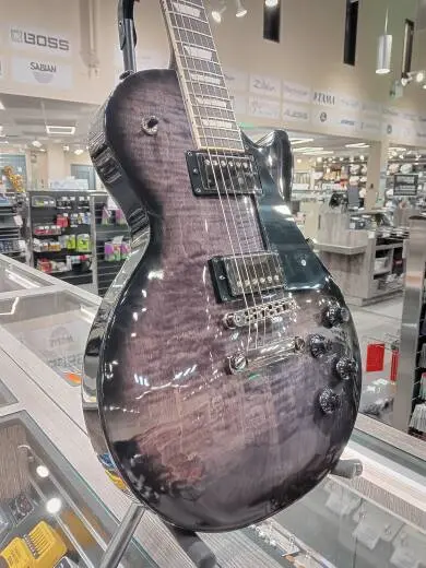 Gibson - Les Paul Studio Session Electric Guitar with Softshell Case - Translucent Ebony Burst 2