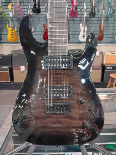 Jackson Guitars - JS Series Dinky Arch Top JS22Q-7 DKA HT, Amaranth Fingerboard - Transparent Black Burst 2