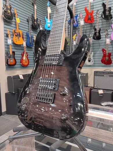 Jackson Guitars - JS Series Dinky Arch Top JS22Q-7 DKA HT, Amaranth Fingerboard - Transparent Black Burst 2