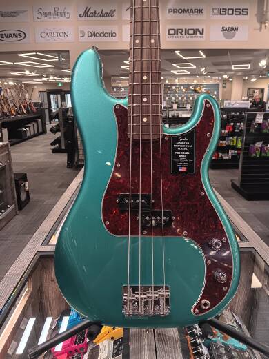 Store Special Product - Fender - American Professional Classic Precision Bass, Rosewood Fingerboard - Faded Sherwood Green Metallic