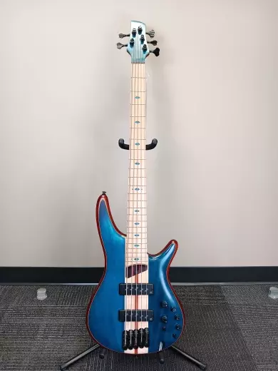 Ibanez - SR Premium 5-String Electric Bass - Caribbean Green Low Gloss