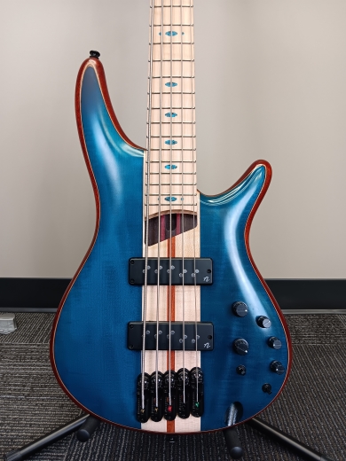 Store Special Product - Ibanez - SR Premium 5-String Electric Bass - Caribbean Green Low Gloss