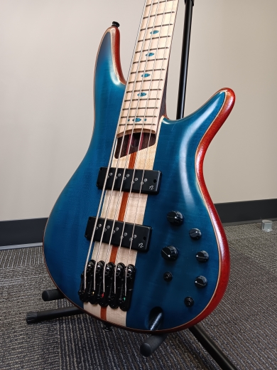 Store Special Product - Ibanez - SR Premium 5-String Electric Bass - Caribbean Green Low Gloss