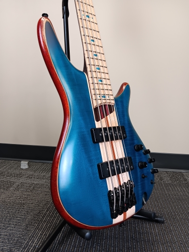 Store Special Product - Ibanez - SR Premium 5-String Electric Bass - Caribbean Green Low Gloss