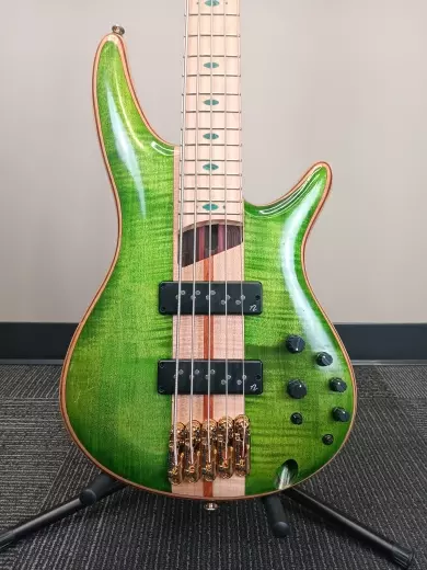 Ibanez - SR Premium 5-String Electric Bass - Emerald Green Low Gloss 2