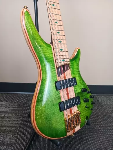 Ibanez - SR Premium 5-String Electric Bass - Emerald Green Low Gloss 2