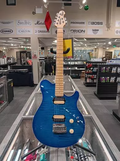 Ernie Ball Music Man - Axis Super Sport HH Trem w/Rosewood Fingerboard - Balboa Blue Burst