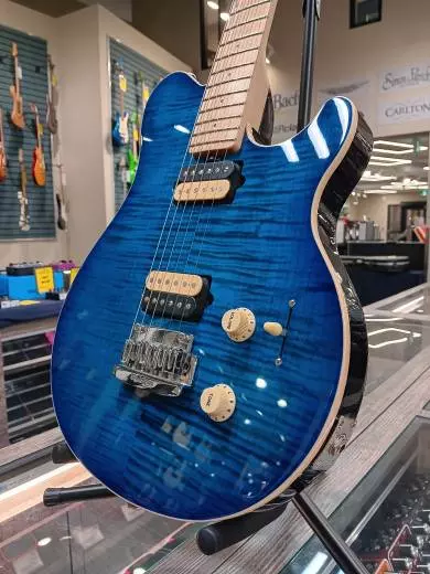 Ernie Ball Music Man - Axis Super Sport HH Trem w/Rosewood Fingerboard - Balboa Blue Burst 2