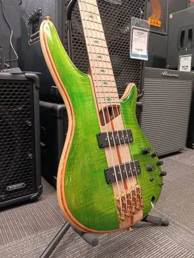 Ibanez - SR Premium 5-String Electric Bass w/Bag - Emerald Green Low Gloss 2