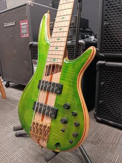 Ibanez - SR Premium 5-String Electric Bass w/Bag - Emerald Green Low Gloss 2