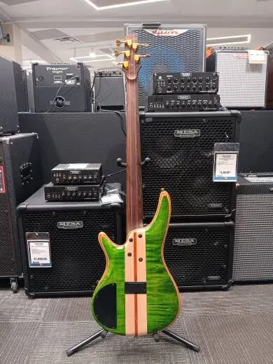 Ibanez - SR Premium 5-String Electric Bass w/Bag - Emerald Green Low Gloss 2