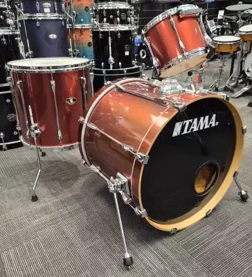 Tama Superstar 22,12,16 with Red/Orange Gloss Finish